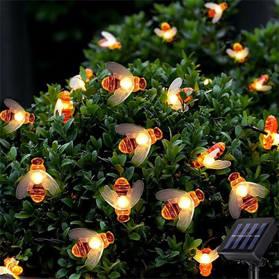 Guirlande lumineuse solaire extérieur - Dorée | Éclats de Ruche™ - PassionJardinier