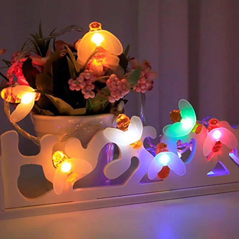 Guirlande lumineuse solaire extérieur - Multicolore | Éclats de Ruche™ - PassionJardinier