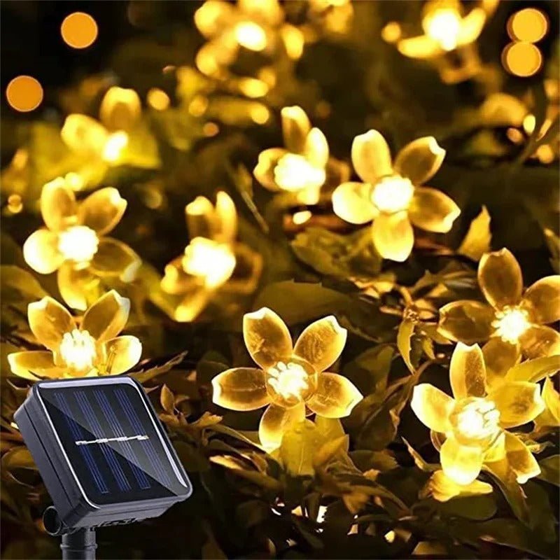 Guirlande lumineuse solaire extérieur | Petalight™ - blanc-chaud avec panneau solaire