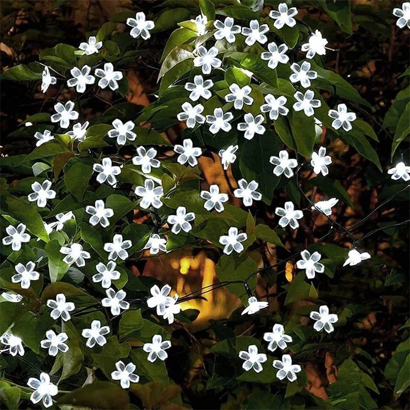 Guirlande lumineuse solaire extérieur | Petalight™ - blanc froid dans buisson