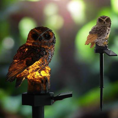 Lampe Jardin Solaire - LEDGardenStick™ - Hibou Marron - PassionJardinier