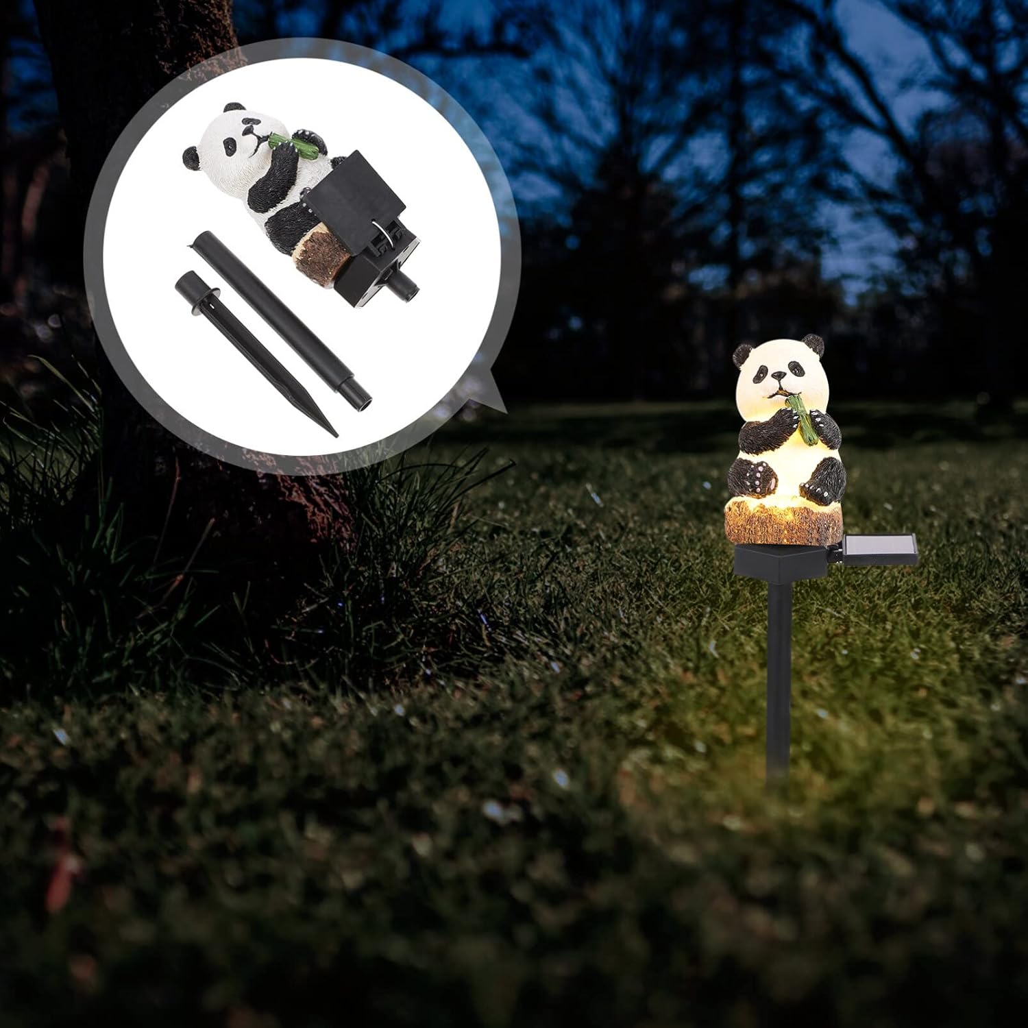 Lampe Jardin Solaire - LEDGardenStick™ - Panda - PassionJardinier