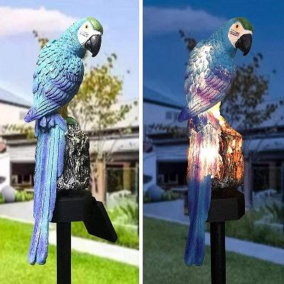 Lampe Jardin Solaire - LEDGardenStick™ - Perroquet Bleu - PassionJardinier