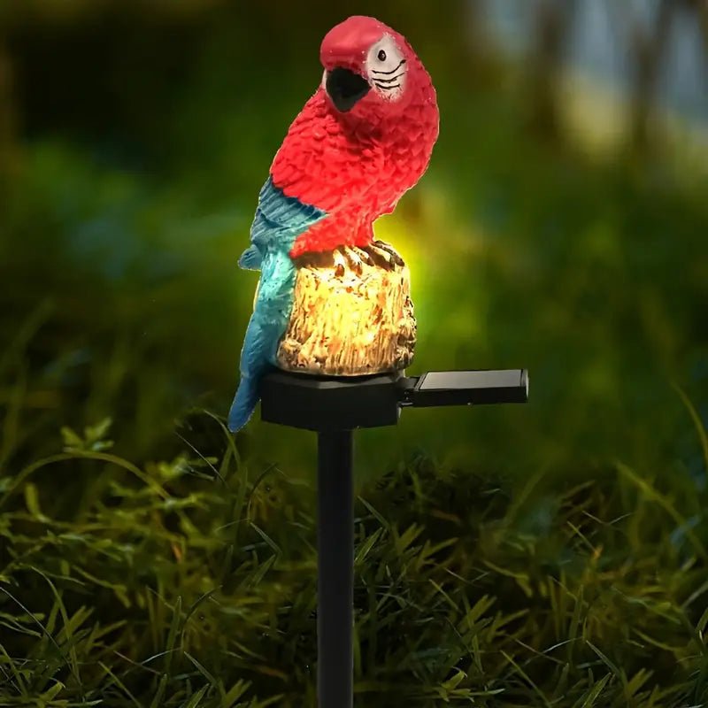 Lampe Jardin Solaire - LEDGardenStick™ - Perroquet Rouge - PassionJardinier